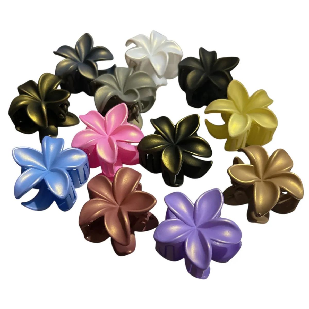 Set 12 Broches Flor Hawaiana Solida