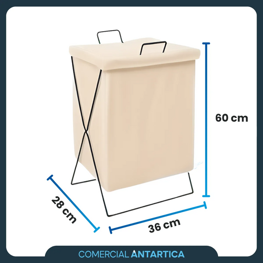 Cesto Ropa Plegable Impermeable C/Tapa