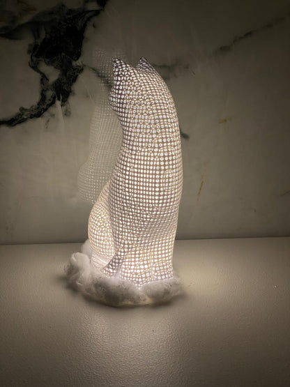 Lámpara Velador Impresión 3d Gato
