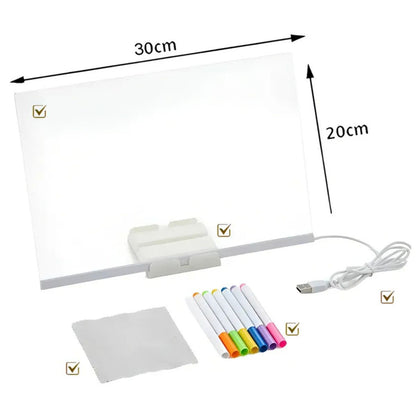 Pizarra Mágica LED Infantil 30x20 cm