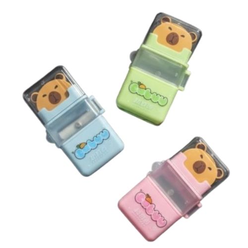 Sacapuntas + Borrador Capybara de Cubuy